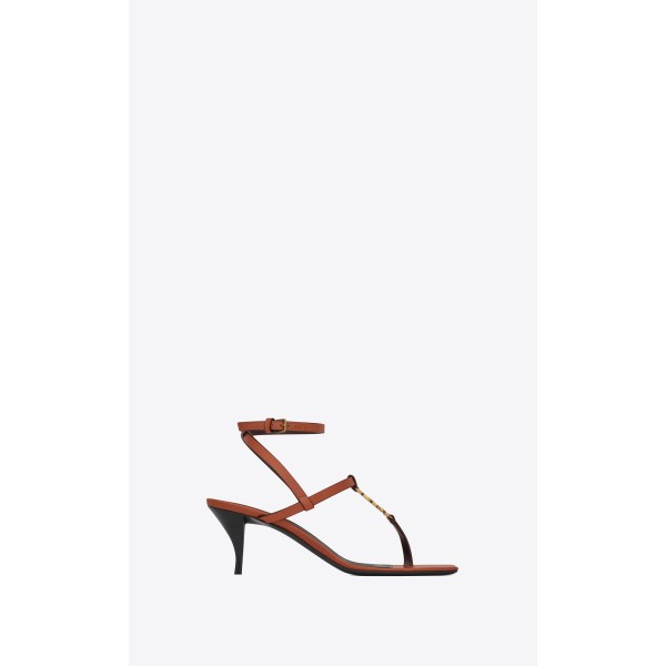 YSL Le CASSANDRA Smooth Leather Sandals