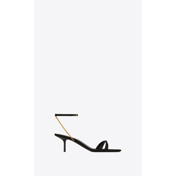 YSL Melody Crepe Satin Sandals