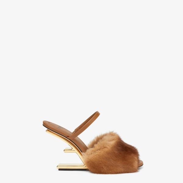 Fendi First High heeled sandals fluffy