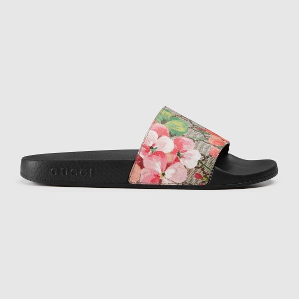 GG Blooms prints GG Supreme canvas slippers