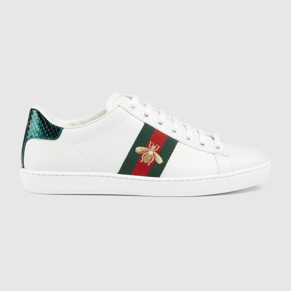 Gucci Ace bee embroidery women sneakers