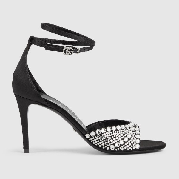 Gucci Decorating Crystal Ladies Middle Heel Sandals